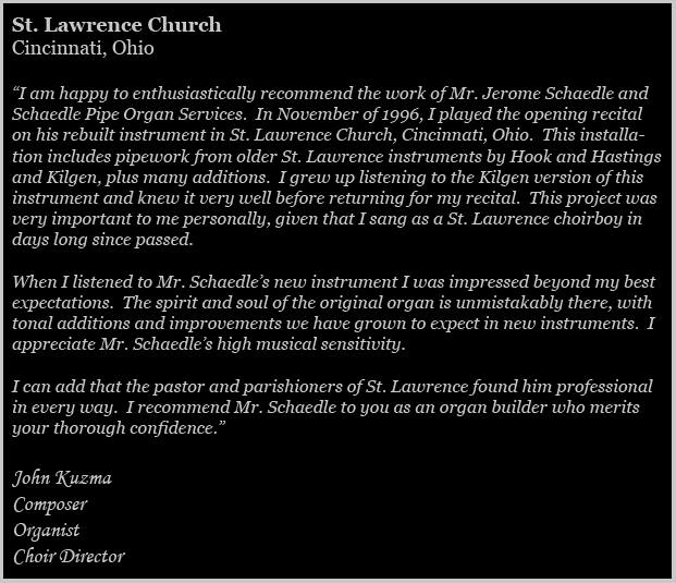 St. Lawrence Church Testimonial